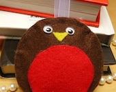 Felt Robin - Handmade Felt Winter Christmas Festive Robin Bird Hanging Decoration