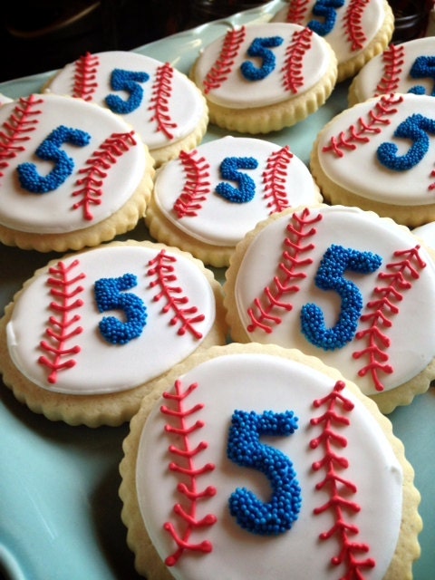 May Madness - 1 DOZEN GLUTEN FREE Sugar Cookies - Baseball/Softball Cookies