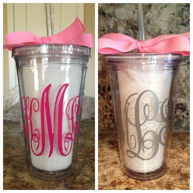 Items similar to Monogrammed Tumblers on Etsy