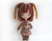 Cloth doll - Rose, Art doll, Textile doll, Rag doll