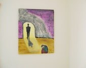 Mixed Media Original  painting  acrylics - No place to hide