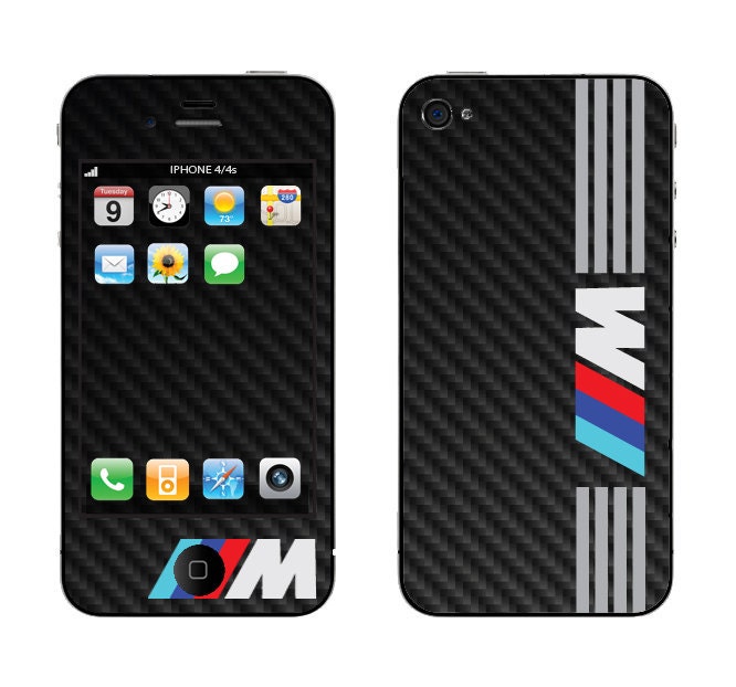 Carbon Fiber BMW M Apple iPhone 4/4S Vinyl Skin