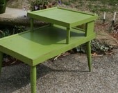 Green Mid Century End Table / Nighstands / vintage furniture / retro furniture / modern furniture