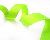 5 YRD of Neon Green Yellow  Solid Trim Ribbon 0.7 '' for Crafts, Sewing , Accessories - STARibbon