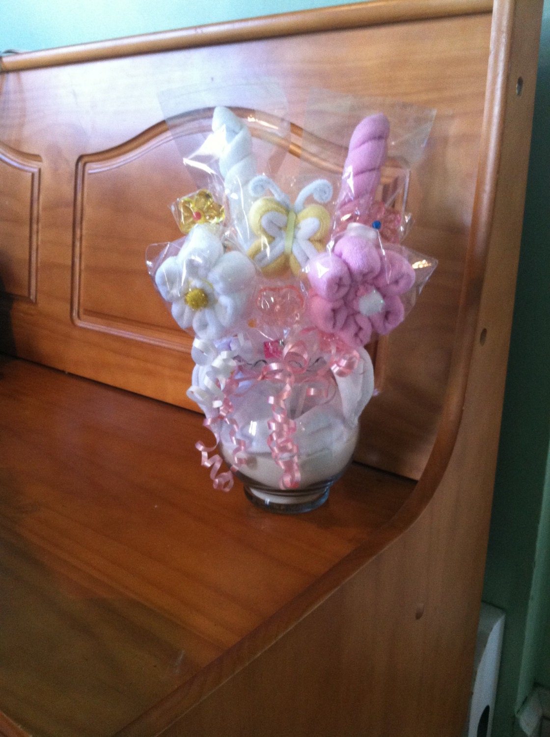 Baby Shower Centerpiece, Butterfly and Flowers