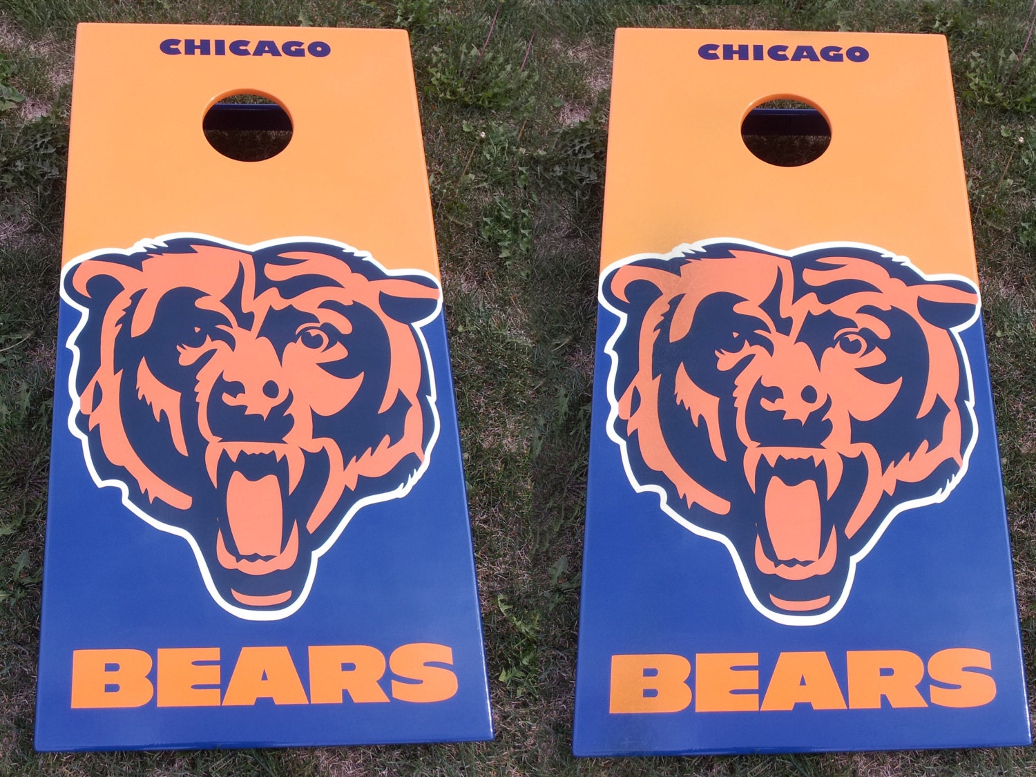 Chicago Bears Cornhole Boards by GlendaleWoodworking on Etsy
