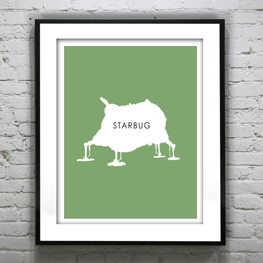 Red Dwarf Starbug Poster Art Print 11 X 14 British TV Show Kryten Lister Rimmer Cat Sci Fi Sci-fi