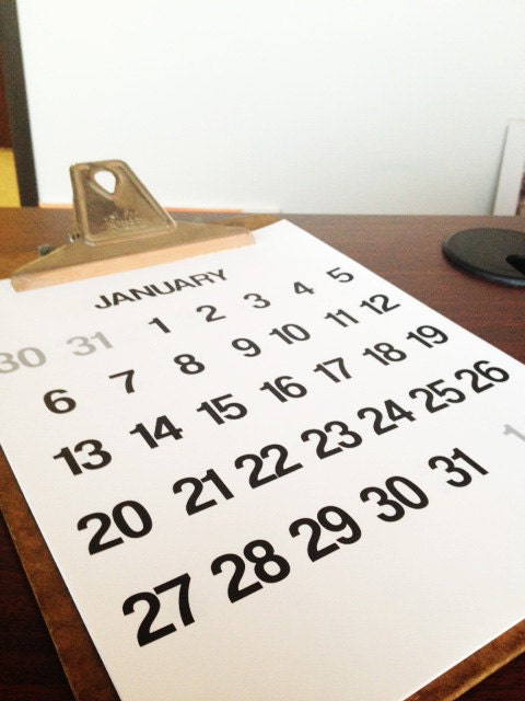 Simple, printable 8.5x11 wall calendar