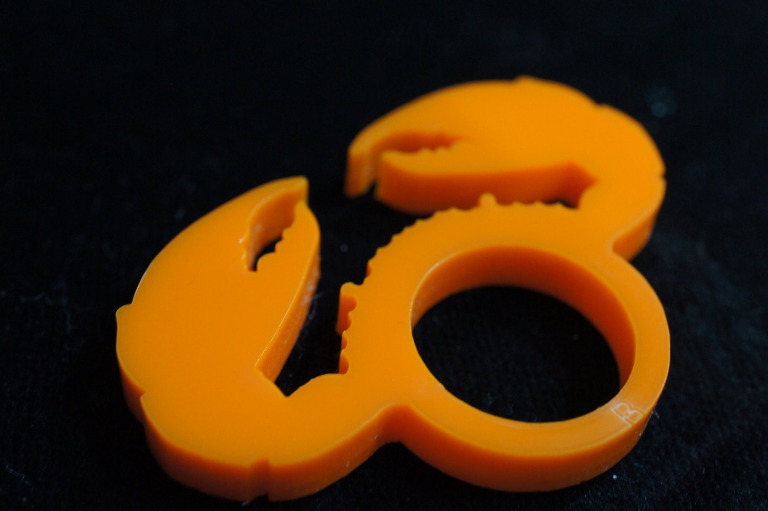 Epic Crab Ring Acrylic Orange