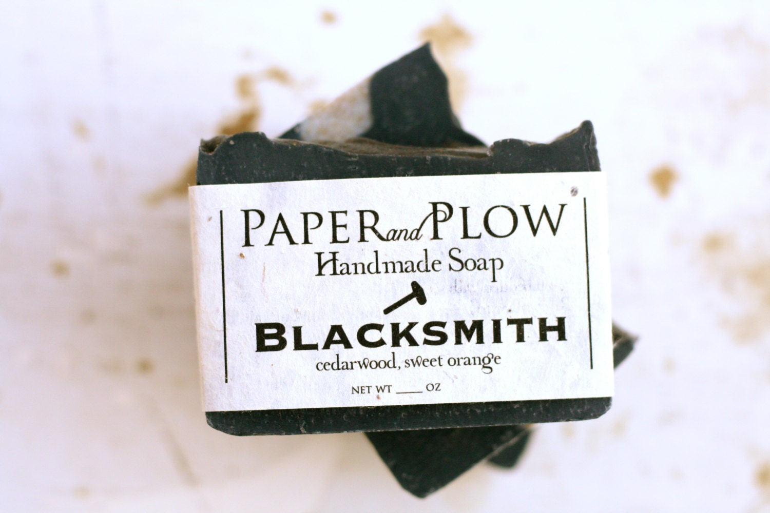 Blacksmith: Sweet Orange, Cedarwood Handmade Olive Oil, and Avocado Butter Soap with Activated Charcoal