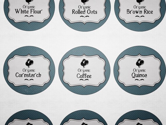 Printable Jar Labels Custom Pantry Labels by HartPapery on Etsy