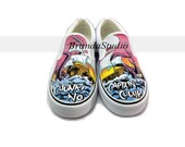 Hand Painted Slip-on Shoes-Captain Chucks Canvas Sneakers