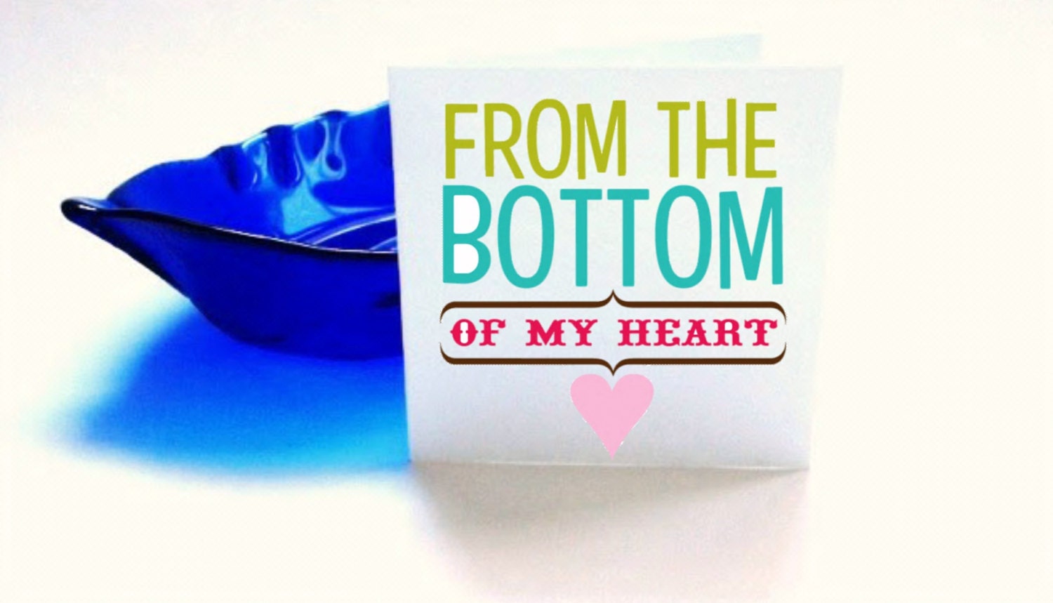 From The Bottom Of My Heart Print Blank Cards Set of 6