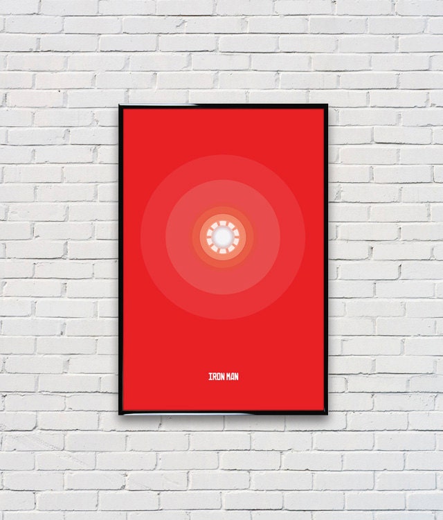 Digital Download Iron Man Superhero Poster Typography Poster - Boys Room - 8x10 11x14 12x18 - Iron Man Energy Source