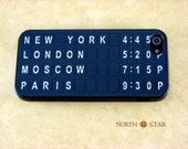 iphone 5/ 4/ 4s Case - Let's Travel - Airport Sign - New York - London- Moscow - Paris