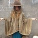 Earthy Vintage Alpaca Peruvian Striped Poncho