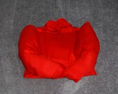 Cozy Red Pet Bed perfect for a cat or small dog. Bright and Beautiful - Bed5