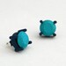 3D Printed Prong Studs in Blue/Teal