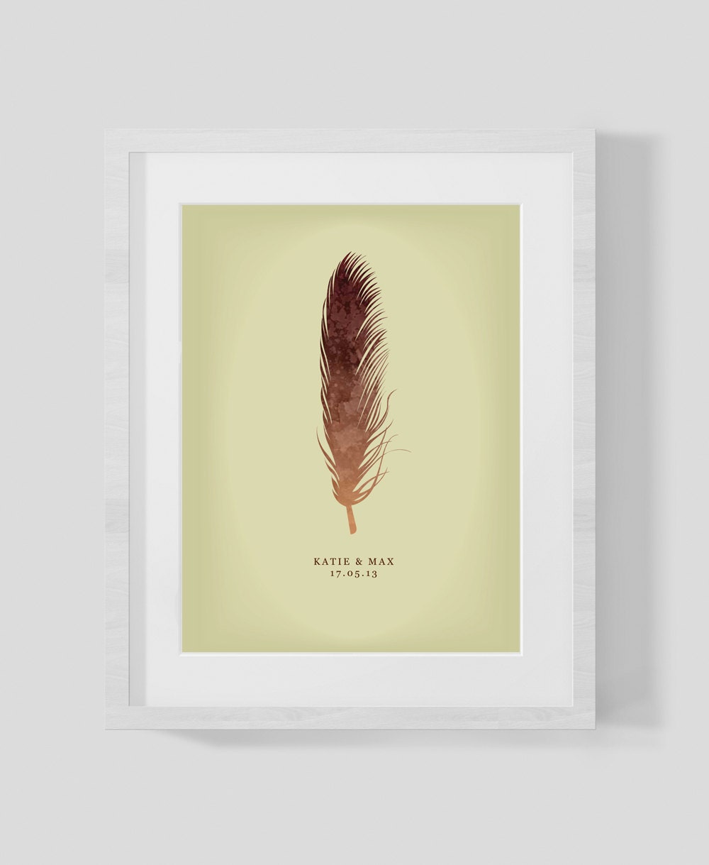 PRINTABLE Float Like A Feather Custom Print - wedding, gift, personalized digital print Il_570xn
