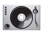 Turntable Vinyl Decal / Sticker to fit Macbook Pro 13" 15" 17" - Custom sizes available - DJ - precision die cut 3D crow