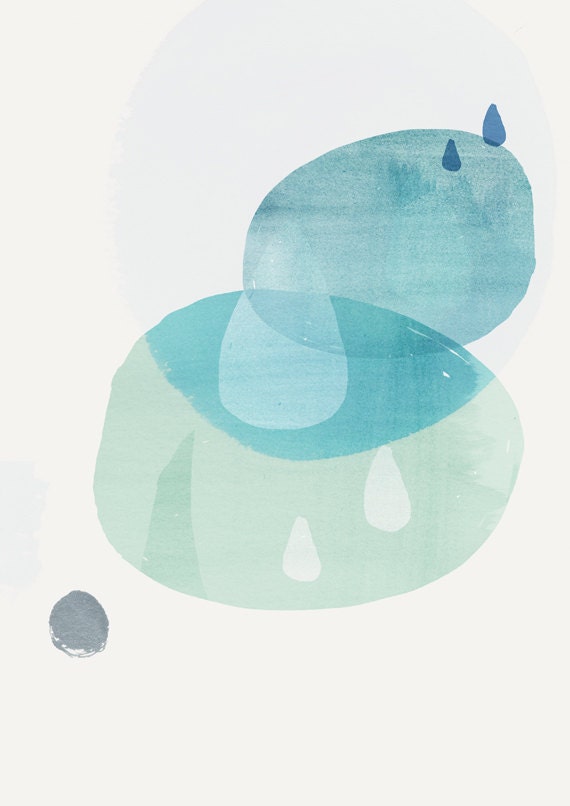 A3 Abstract Shapes Art Print CIRCLES 3- - AMMIKI