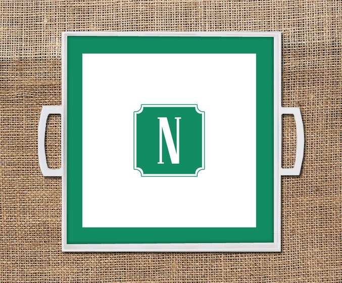 Classic Personalized Monogrammed Lucite Tray