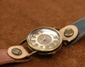 DYMO CHOICE Pure handmade brass type handcraft  CALSSIC watch  for steampunk Lather and Metal