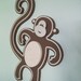 Wooden Kids Monkey Wall hanging decor
