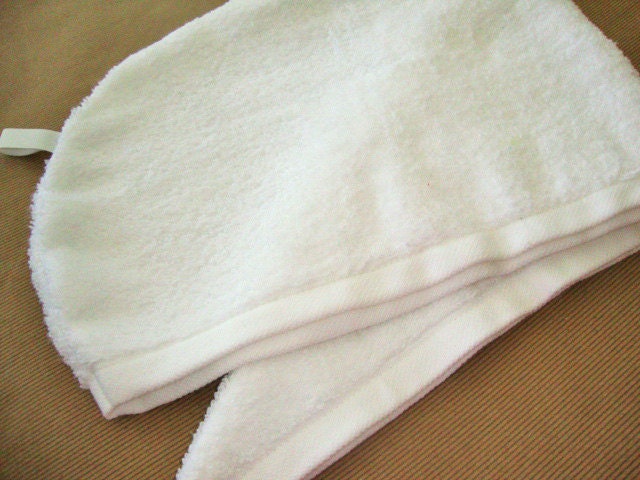 WHITE Hair Towel, Hair Wrap