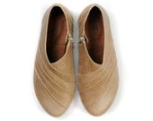 women flat shoes, flat beige shoes - MYKAshop
