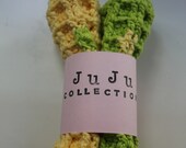 Waffle Wash Cloth - Patterned Yellow and Green