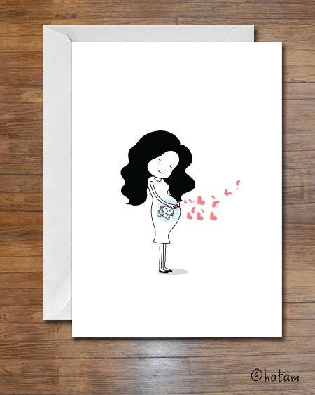 Pregnancy Announcement Greeting Card