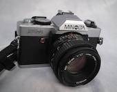 Minolta XG A / MD 50mm 1.7 Lens / 35mm Film Camera SLR / Clean / Serviced / Tested / Student