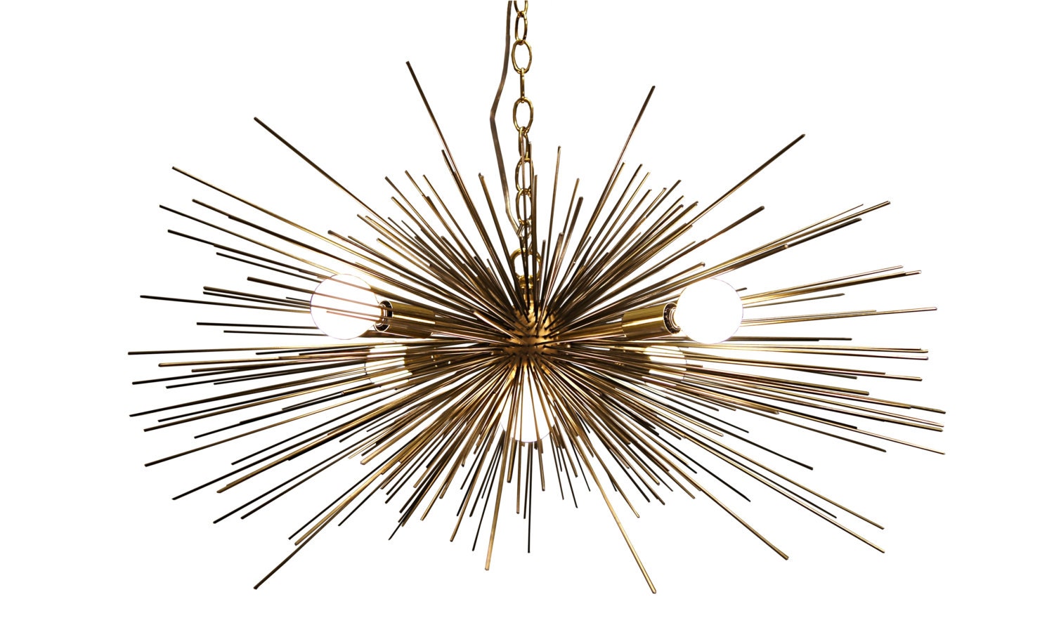 Gold Urchin Chandelier Lighting with Five Lights