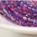 Czech Fire Polished Beads 4mm round-Quantity 50-Dual Coated Fuchsia/Tanzanite (CZ 4R F/T)