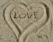 Love on the Beach Photograph- 5x5 print