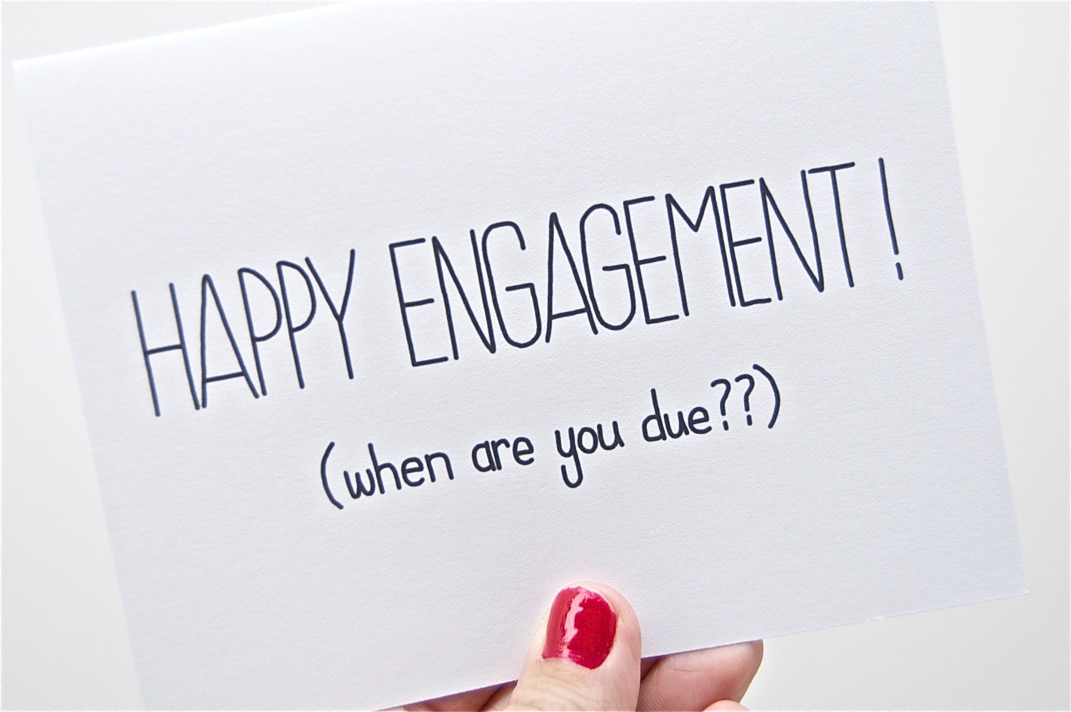 Funny Engagement Card - Happy Engagement (When Are You Due)