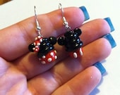 Minnie and Mickey Mouse (inspired) Cupcake Disney Earrings, Made to Order, Free Shipping
