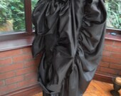 Handmade Steampunk bustle skirt goth day of the dead zombie made in color of your choice full length in frilled layers front ajustable ties