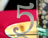 Metal Table Numbers 1 thru 10 - Font of Your Choice - Wedding Decor