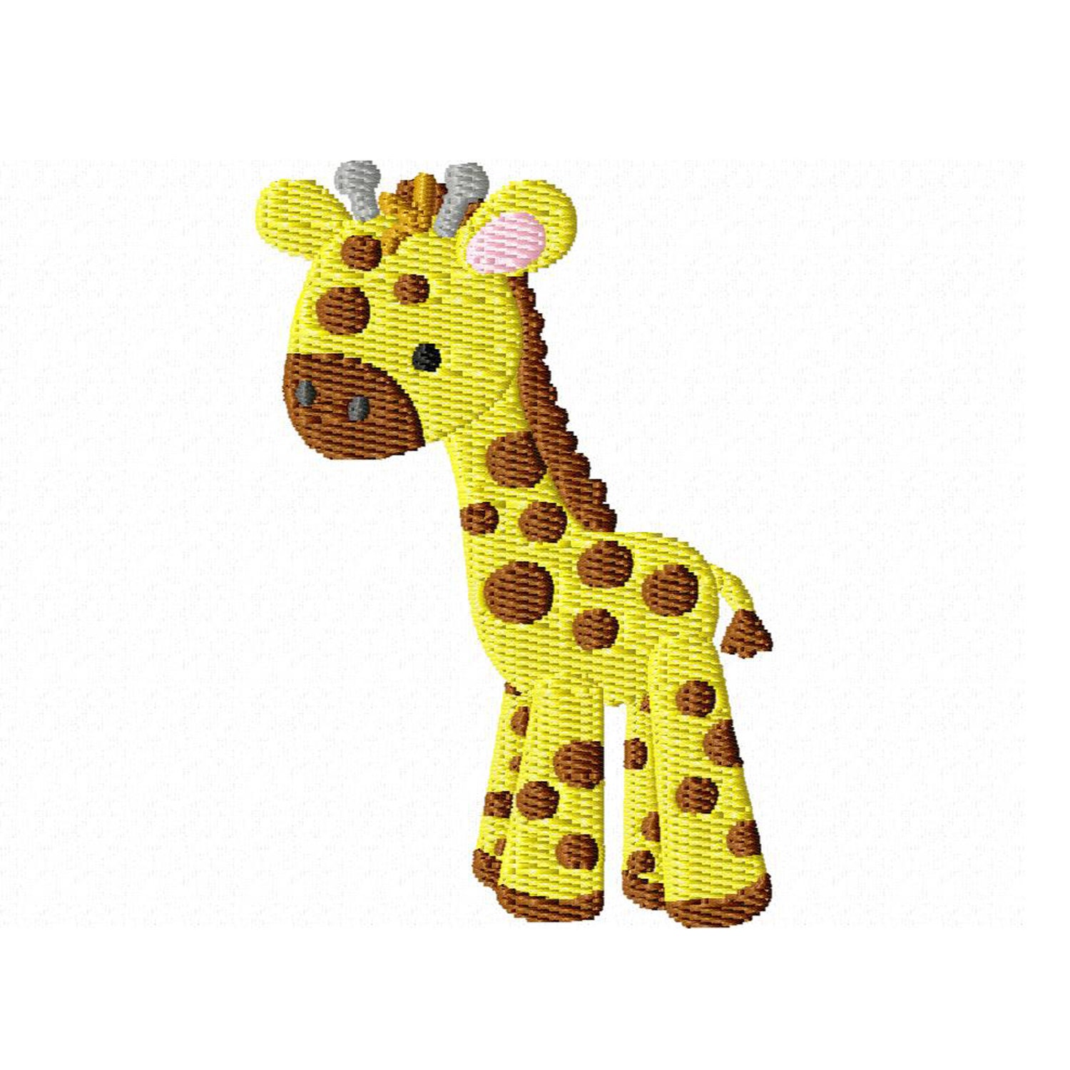 Instant Download 4X4 Cute Giraffe Embroidery Design All Formats Available