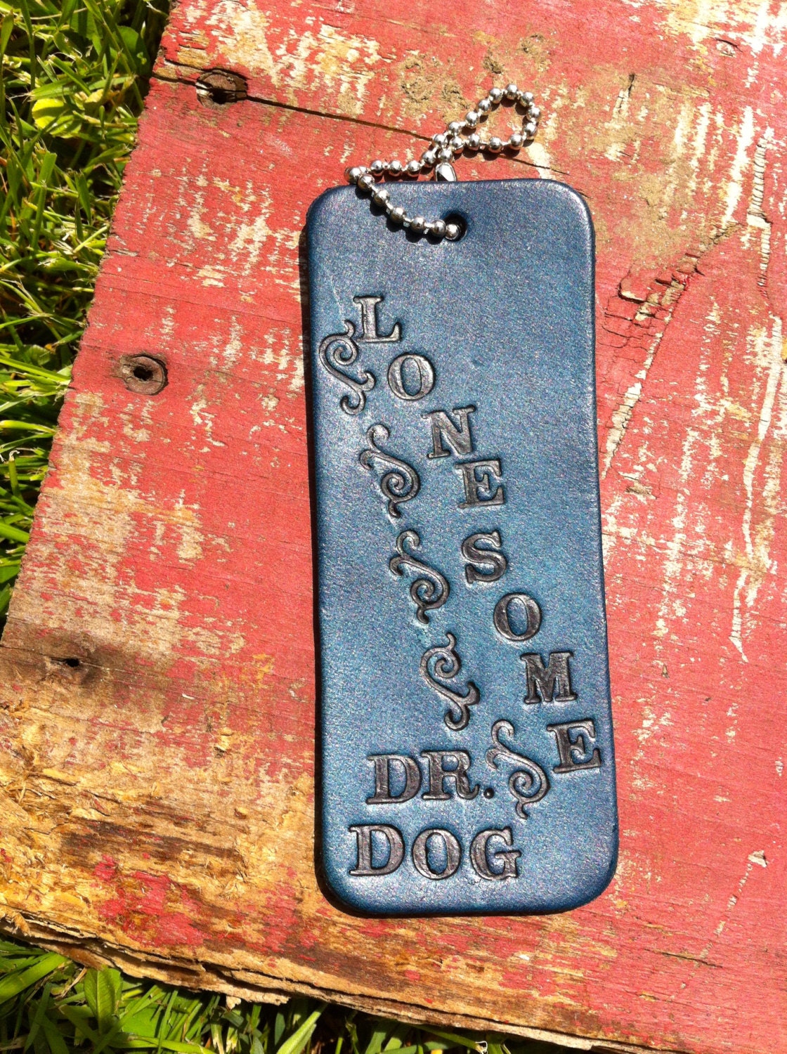 lonesome leather key chain dr.dog handmade