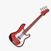 Embroidery pattern - bass guitar