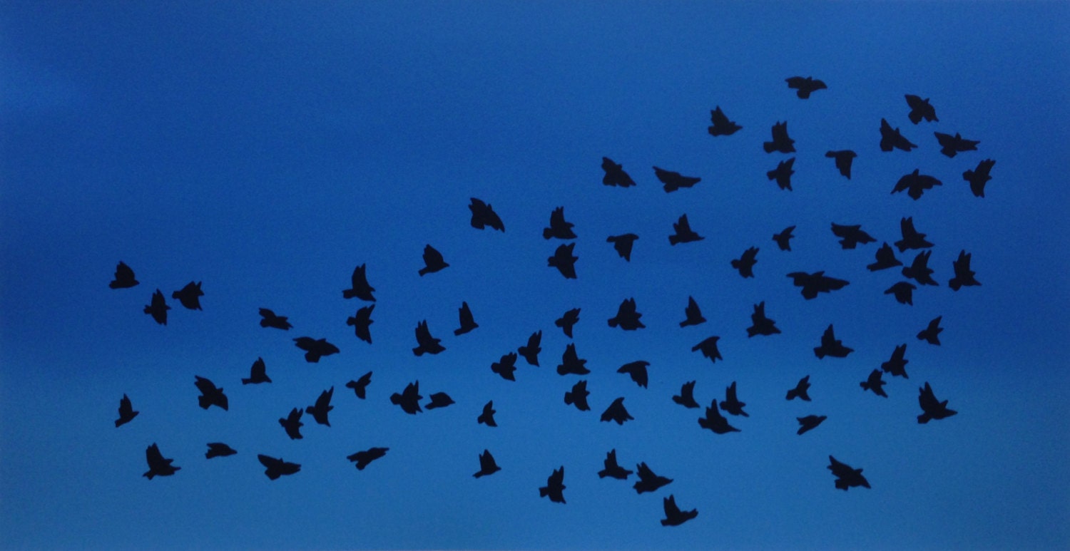 London Skies- hand pulled silk screen print