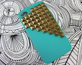 Turqouise Studded Iphone 4/4S CASE