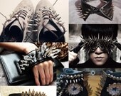 50pcs 1" height punk supply metal spike studs jacket denim Diy / 4 colors available
