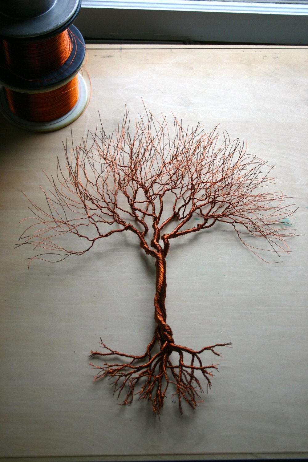 Medium Tree 17 x 15 made from copper wire. by TwistedForest