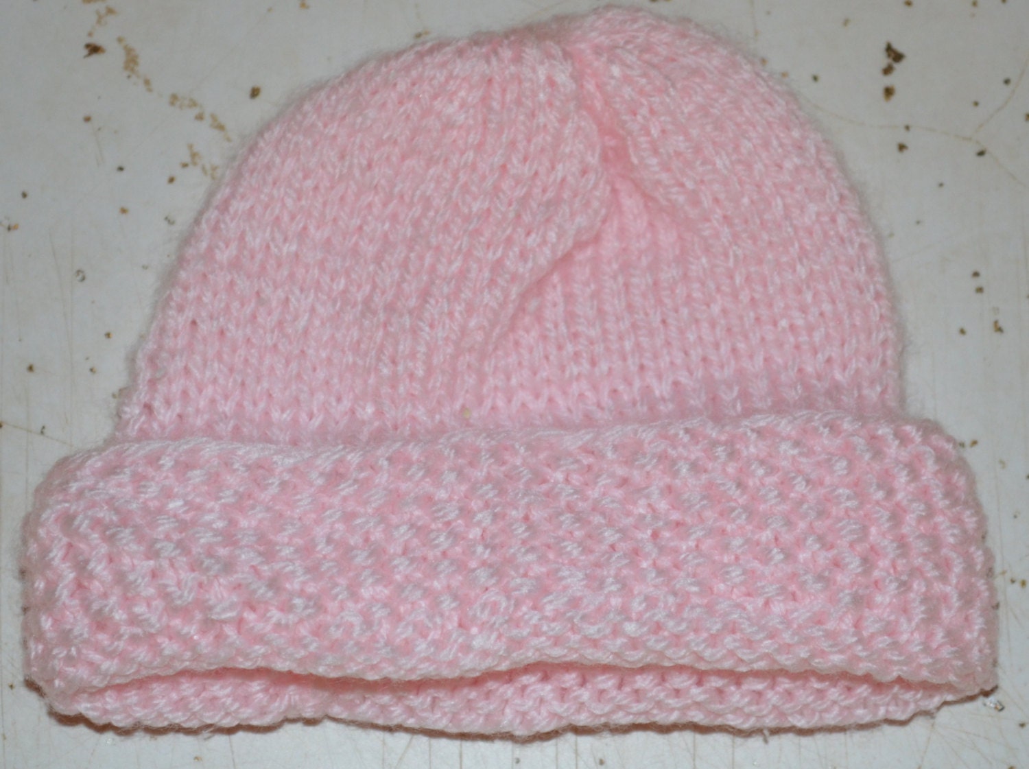 Newborn Knitted Baby Hat for Girls - Pink