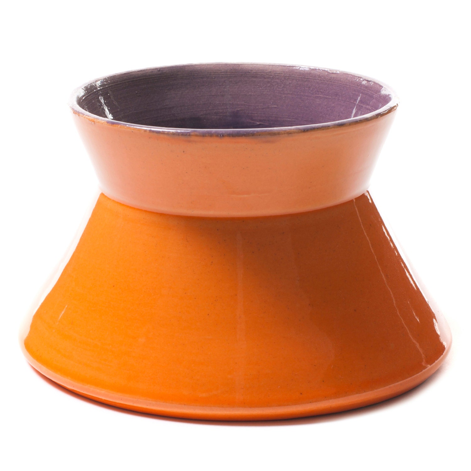Orange and Purple Vase/Cup - HYDRA - Handmade Wheel-Thrown Ceramic Pottery - Modern, different and colorful