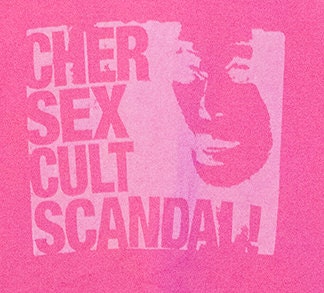 Cher Cult Scandal Bright Pink Upcycled Men's MEDIUM Gildan T-shirt